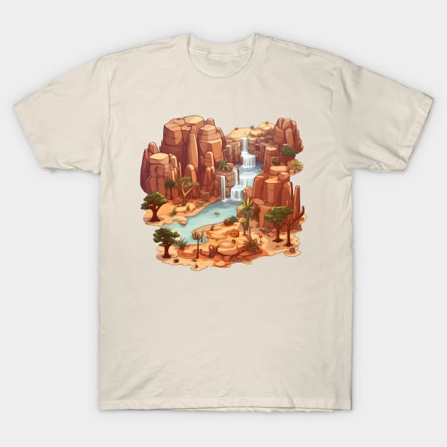 Fantasy Desert Tropical Oasis T-Shirt by gorff